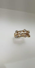 Load and play video in Gallery viewer, 9ct Yellow Gold 8 Stone Diamond Bubble Ring
