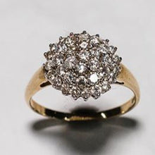 Load image into Gallery viewer, 9ct Yellow Gold 4 Tier Diamond Cluster Ring
